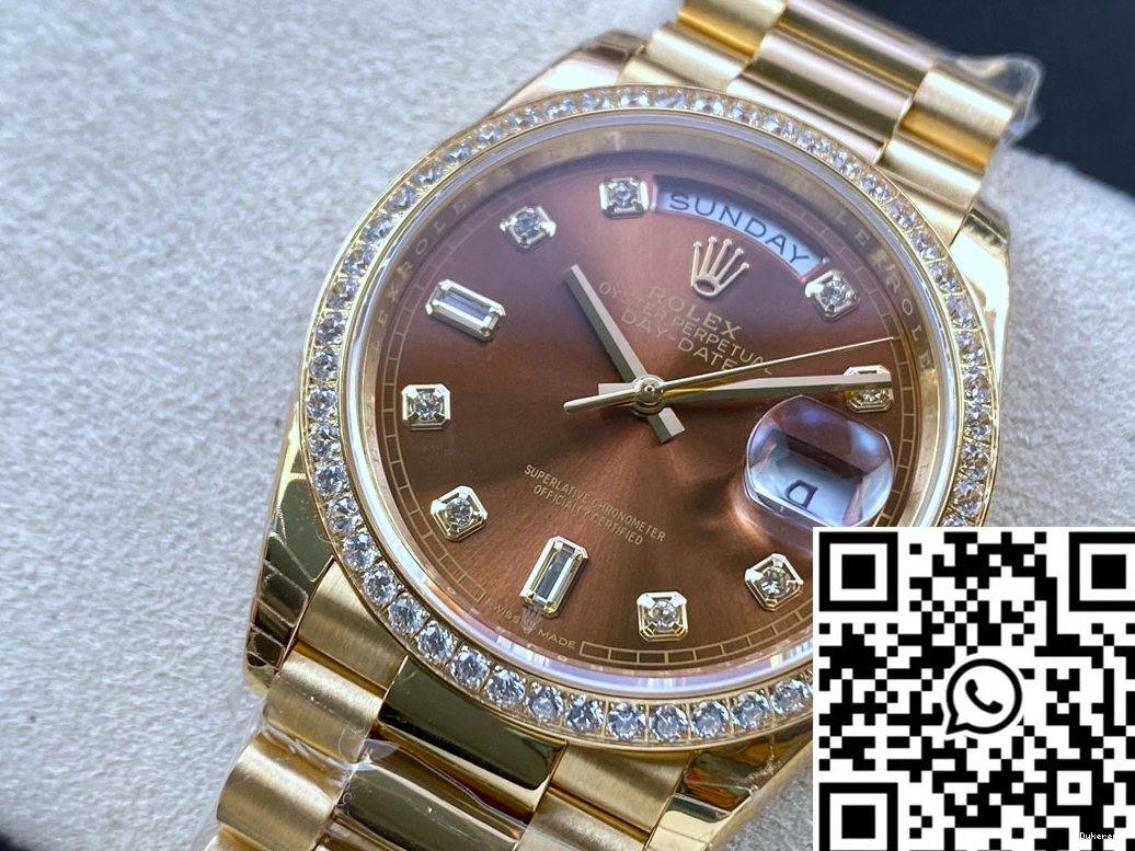 EW M128348RBR-0005 Date Brown Factory Day Dial Rolex 1224